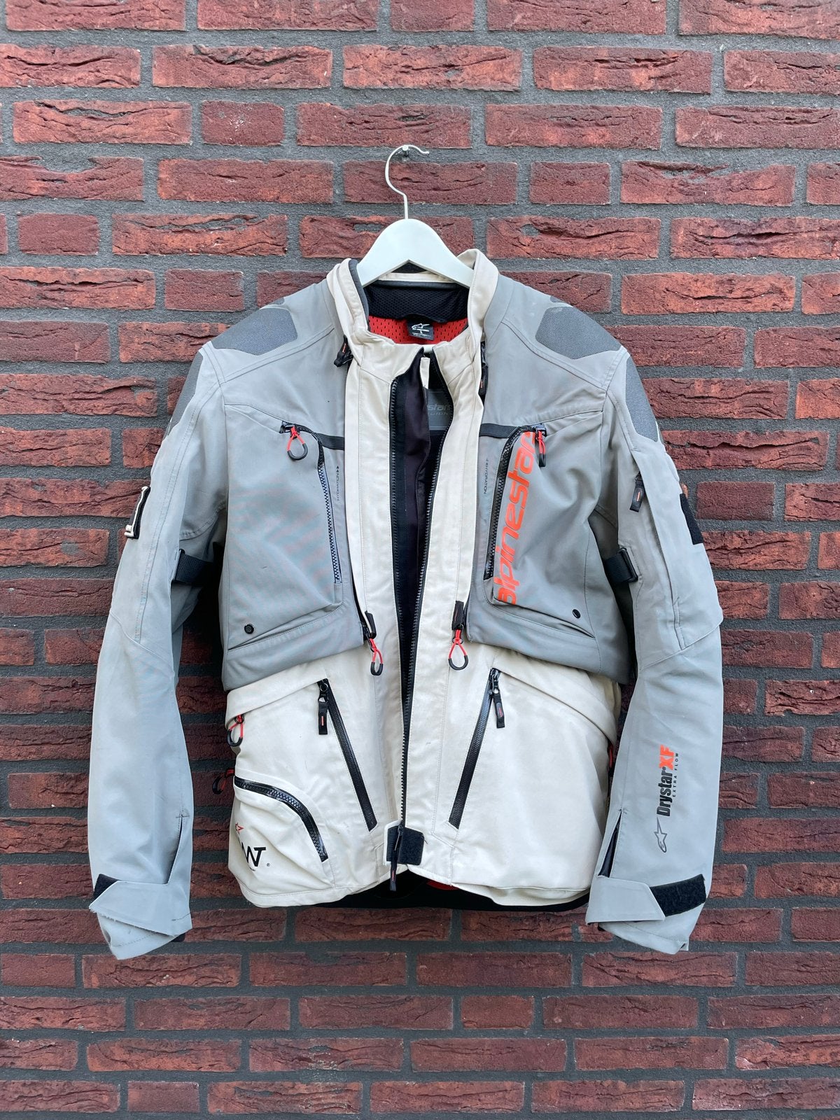 Alpinestars AMT 10 R drystar XF jas en broek in maat L, Motoren, Ophalen of Verzenden, Tweedehands, Heren, Jas | textiel
