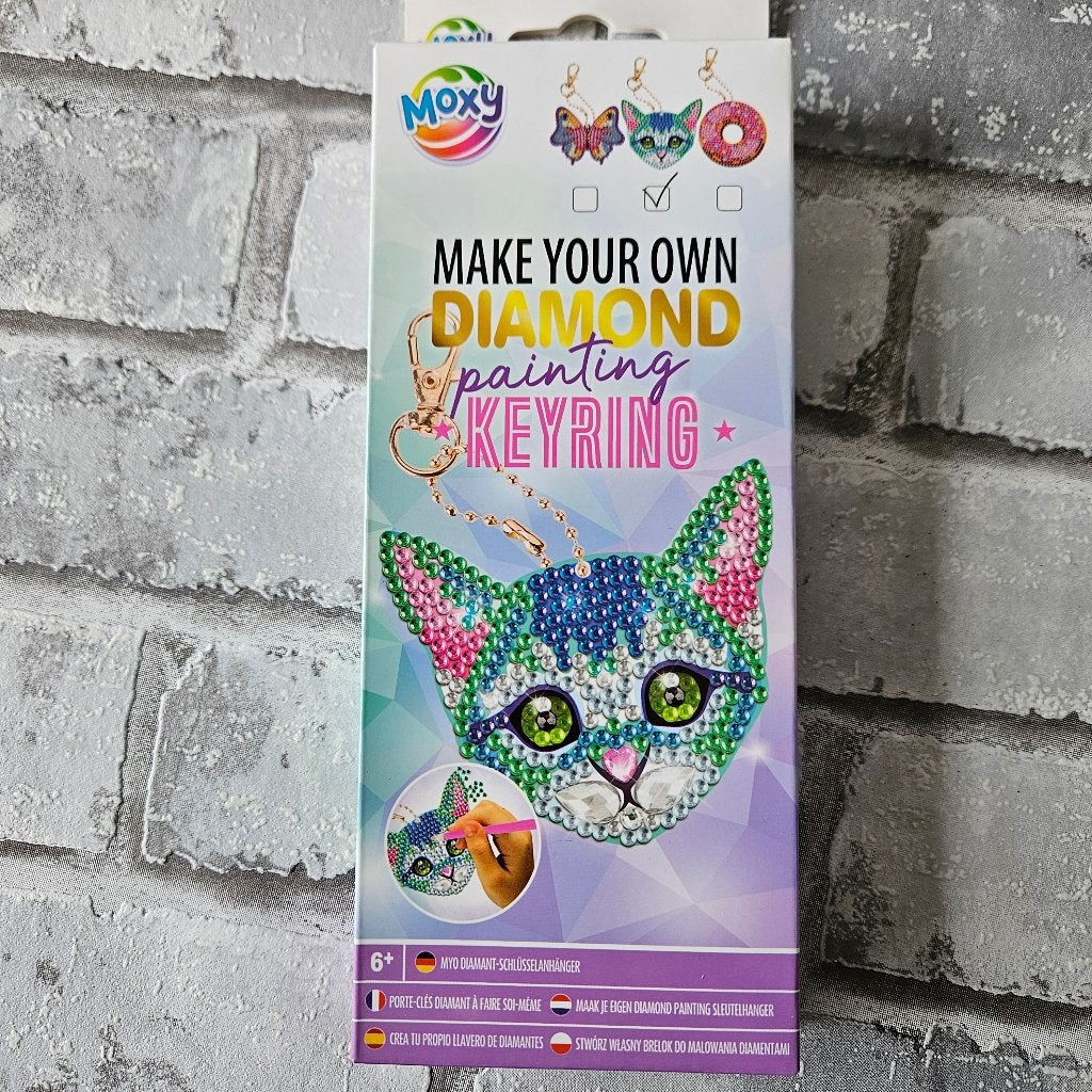 Diamond painting sleutelhanger kat zelf maken diy kit
