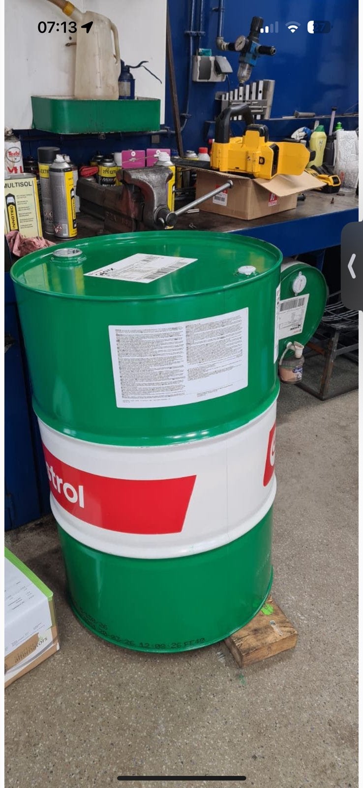 Gastrol olieton (leeg) van 208 liter, Tuin en Terras, Vuurkorven, Ophalen, Zo goed als nieuw