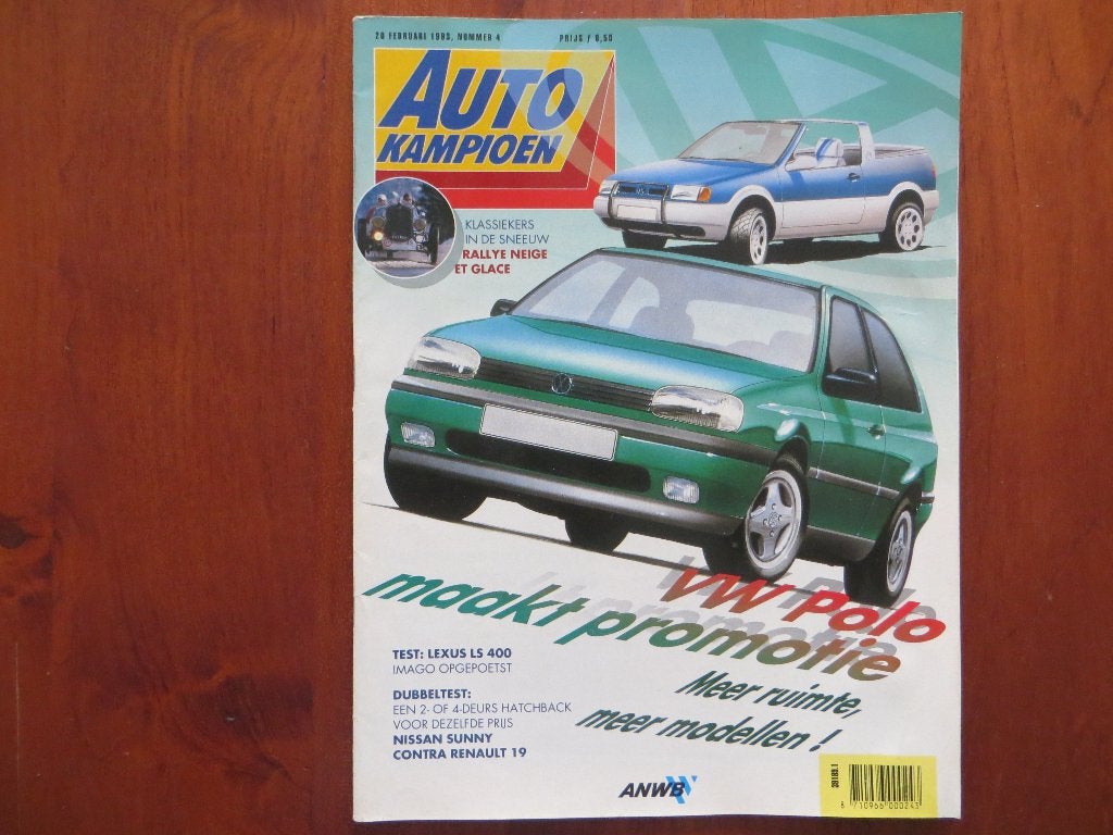 Autokampioen 4 1993 Volkswagen Polo, Lexus LS 400, Sunny R19, Ophalen of Verzenden, Zo goed als nieuw, Volkswagen