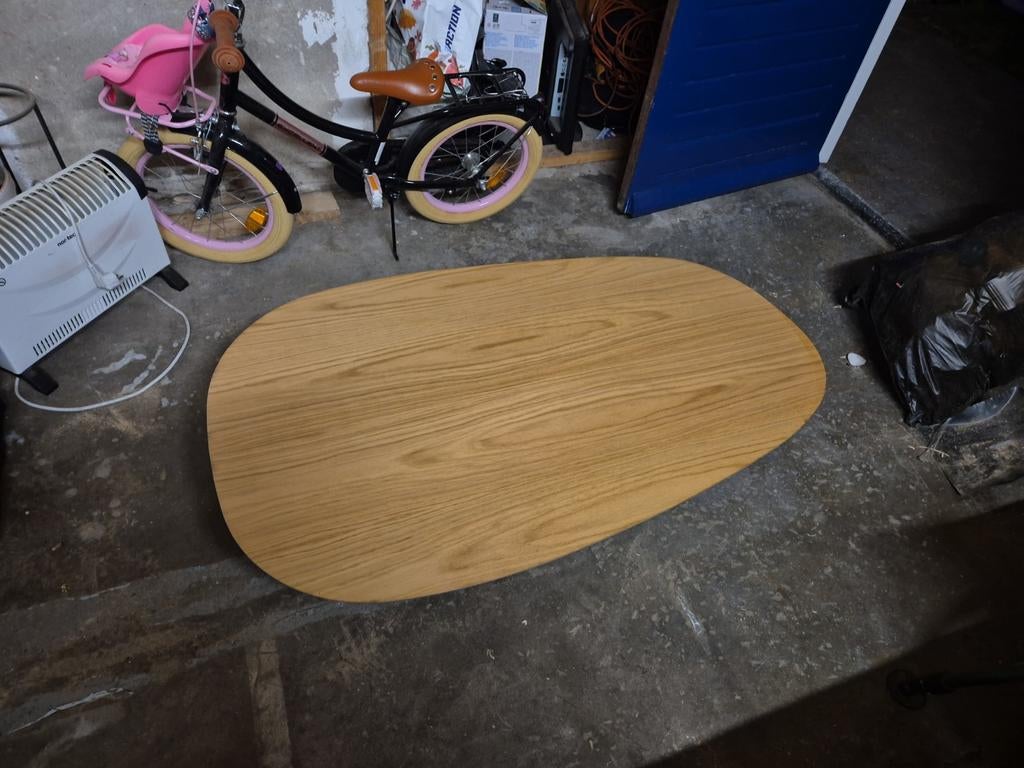 Tafelblad 4 cm dik, 125 cm lang, Gebruikt, 100 tot 150 cm, Ophalen of Verzenden, Tafelblad