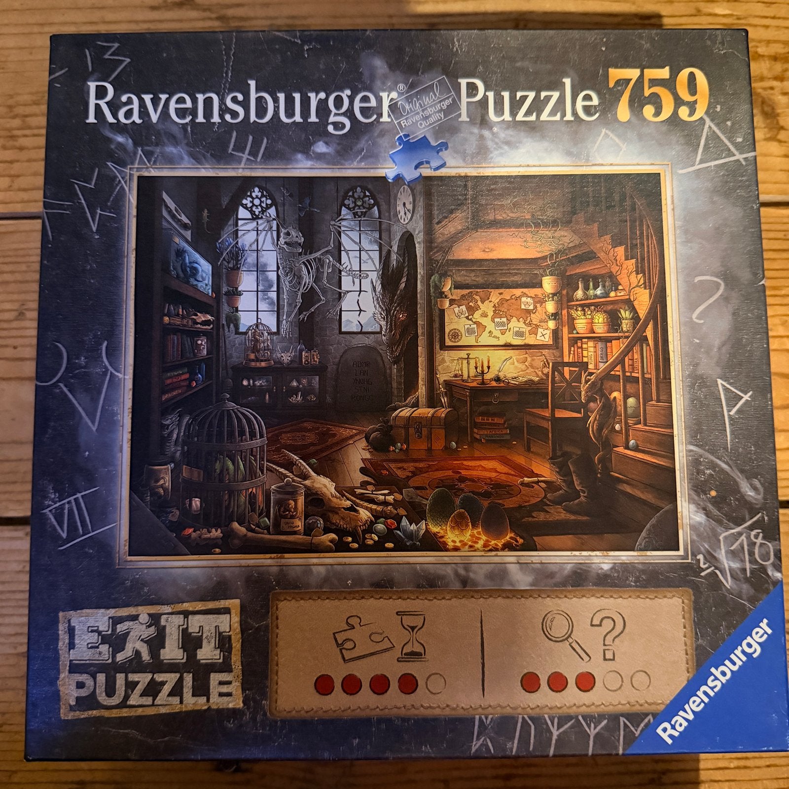 Nieuwe escape puzzel 759 stukjes - Drakenlaboratorium, Ophalen of Verzenden, 500 t/m 1500 stukjes, Nieuw, Legpuzzel