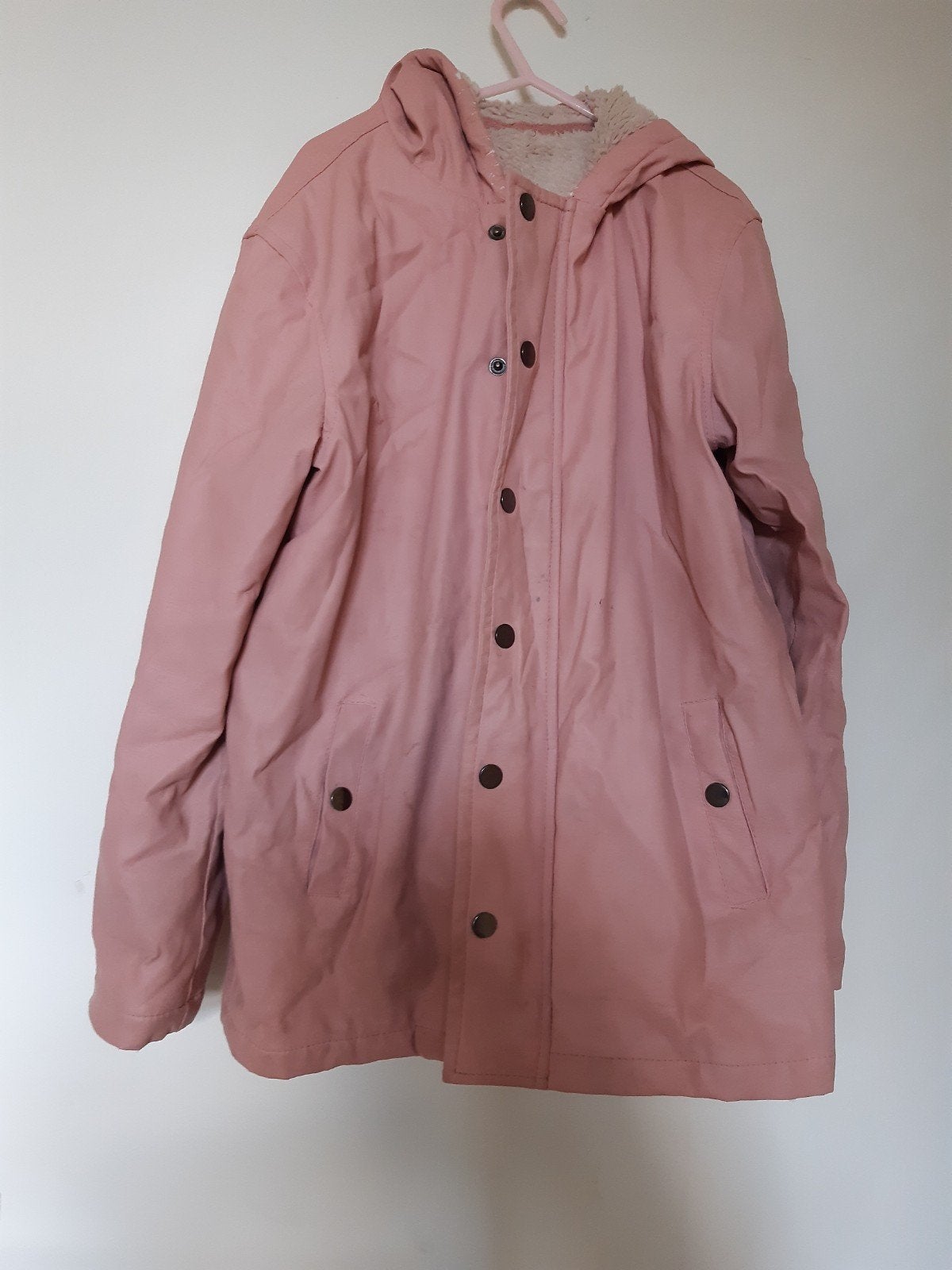 Roze HEMA winterjas maat 134/140 voor meisjes, Ophalen of Verzenden, Gebruikt, HEMA, Meisje