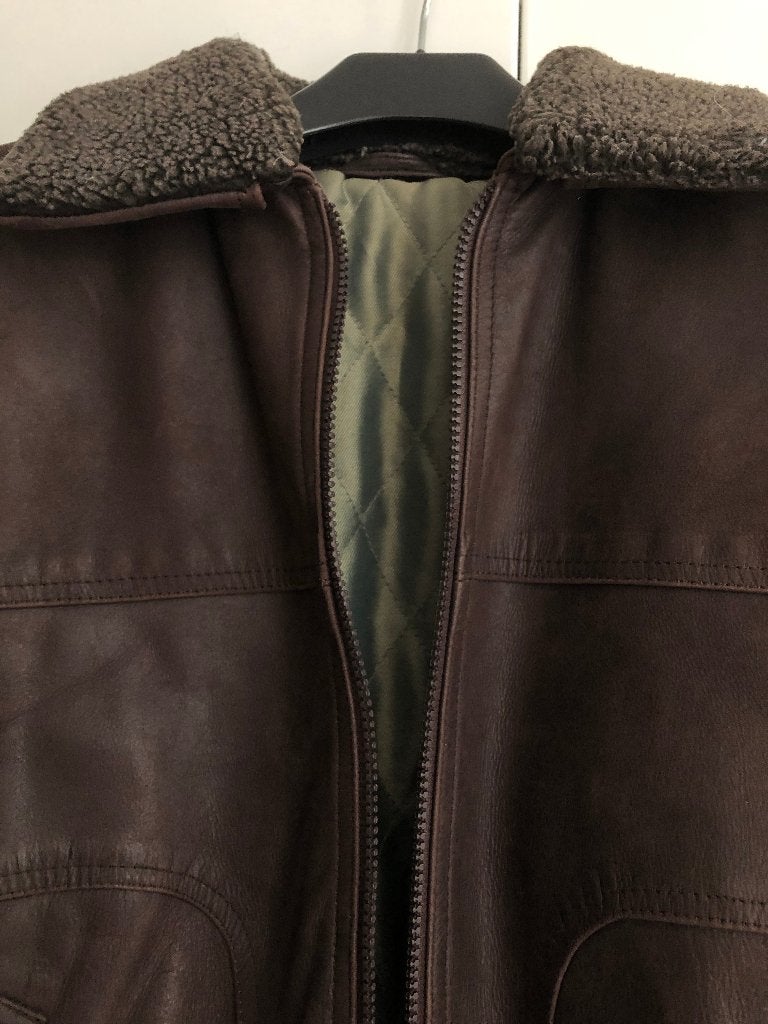 Mooi piloten jack leren jas Bruin, Ophalen, Nieuw, Maat 42/44 (L), Bruin
