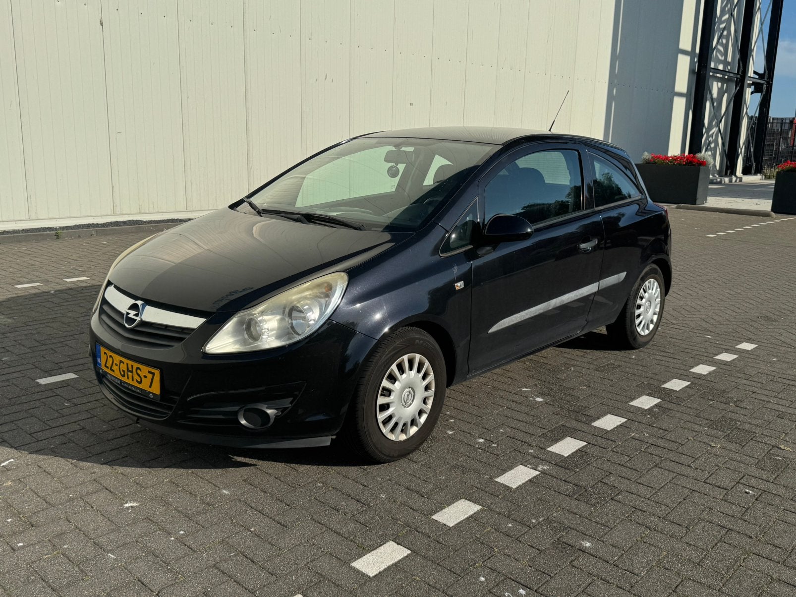 Opel Corsa 1.0 12V 3DRS 2008 Zwart Benzine, Auto's, Voorwielaandrijving, 40 €/maand, Zwart, Zwart
