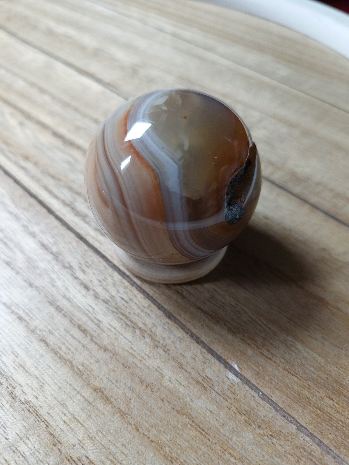 Prachtig gebandeerde agaat bol edelsteen, Ophalen, Mineraal