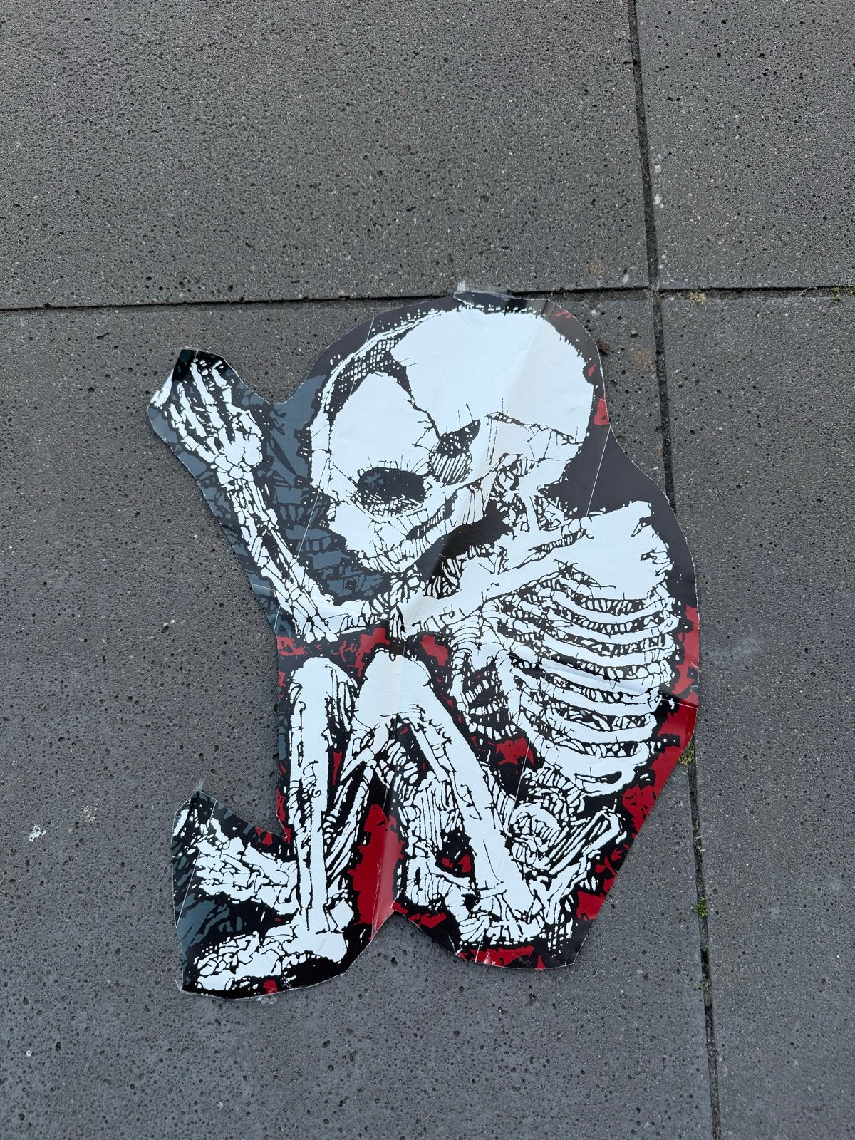 Skelet sticker/uitgesneden afbeelding, Ophalen of Verzenden, Gebruikt