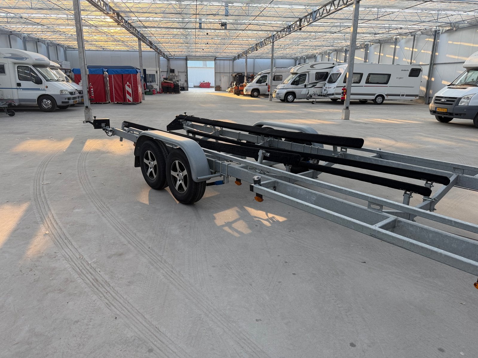 Pega Boottrailer Tandemas 3500kg - Zo goed als nieuw, Watersport en Boten, Boottrailers, Ophalen, Sloepentrailer, 6 tot 9 meter