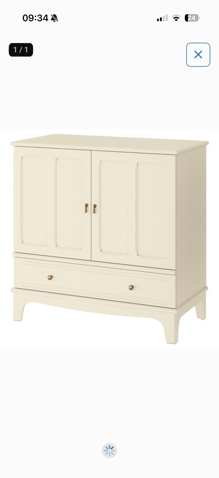 IKEA LOMMARP Kast - Crème, 102x101 cm, Ophalen, Gebruikt