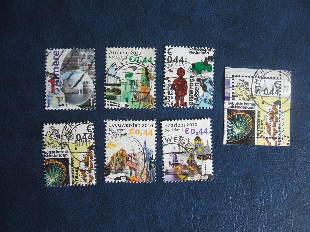 Nederland zegels uit blok Mooi Nederland, Ophalen of Verzenden, Na 1940, Gestempeld