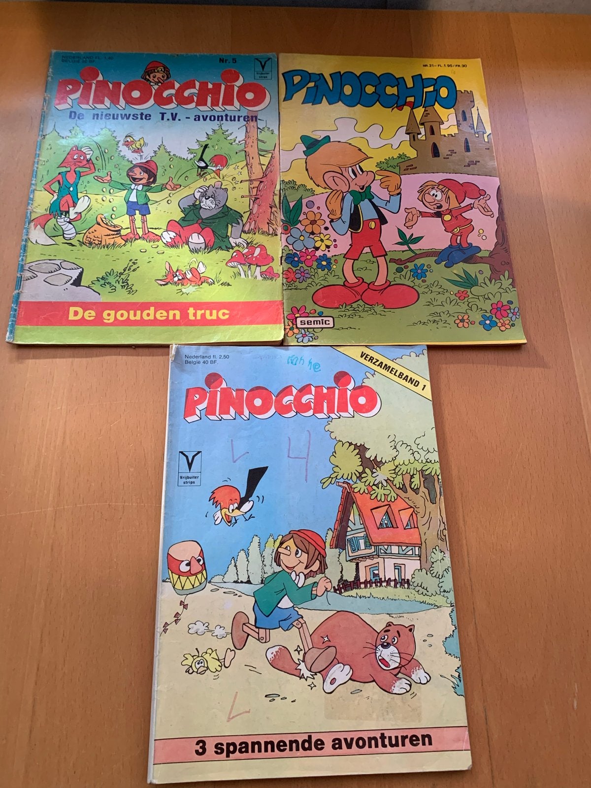 Pinocchio stripboeken - 3 spannende avonturen, Boeken, Meerdere stripboeken, Ophalen of Verzenden, Gelezen