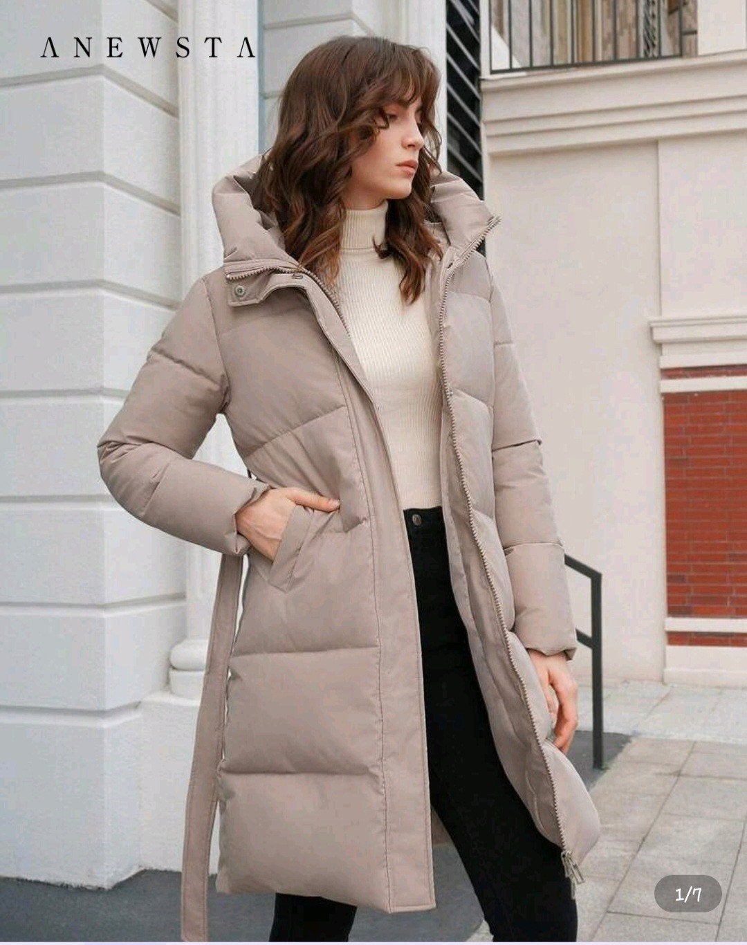 Mooie Winterjas M, Kleding | Dames, Maat 38/40 (M), Beige, Nieuw, Ophalen of Verzenden