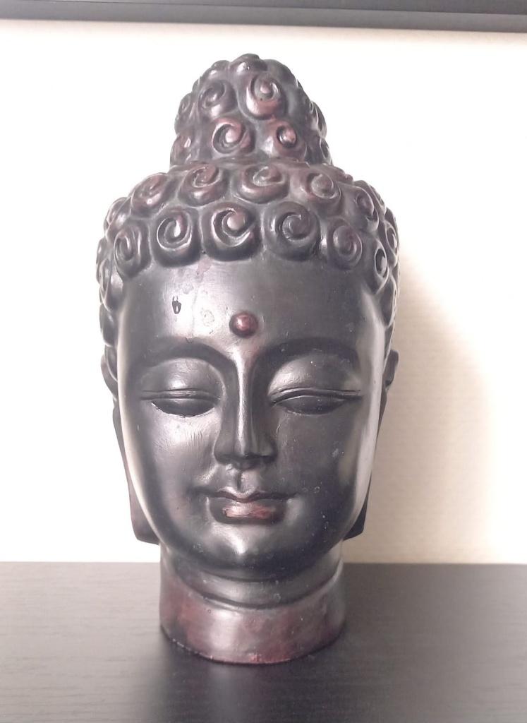 Boeddha zwart/bruin 23 cm, Ophalen of Verzenden, Zo goed als nieuw
