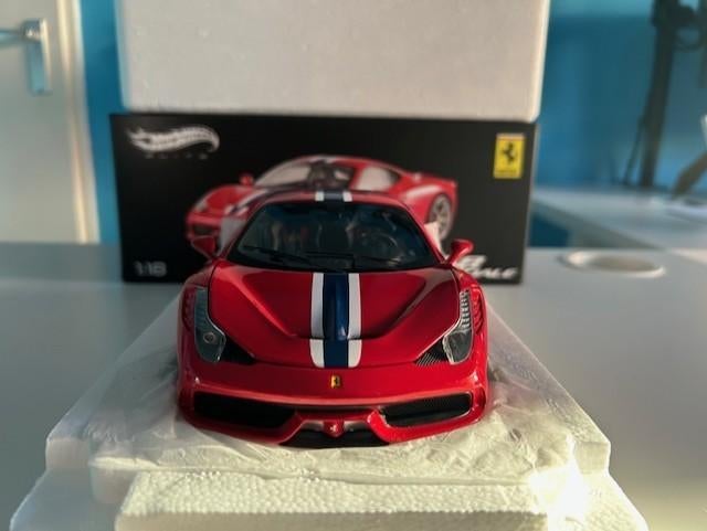 FERRARI 458 SPECIALE 1:18 HOT WHEELS ELITE, Hobby en Vrije tijd, Modelauto's | 1:18, Ophalen of Verzenden, Zo goed als nieuw, Auto