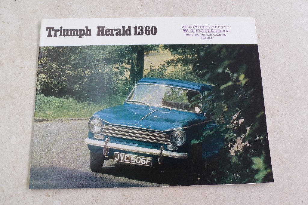 Triumph Herald 13 60 folder Nederlands, Ophalen of Verzenden, Zo goed als nieuw, Overige merken