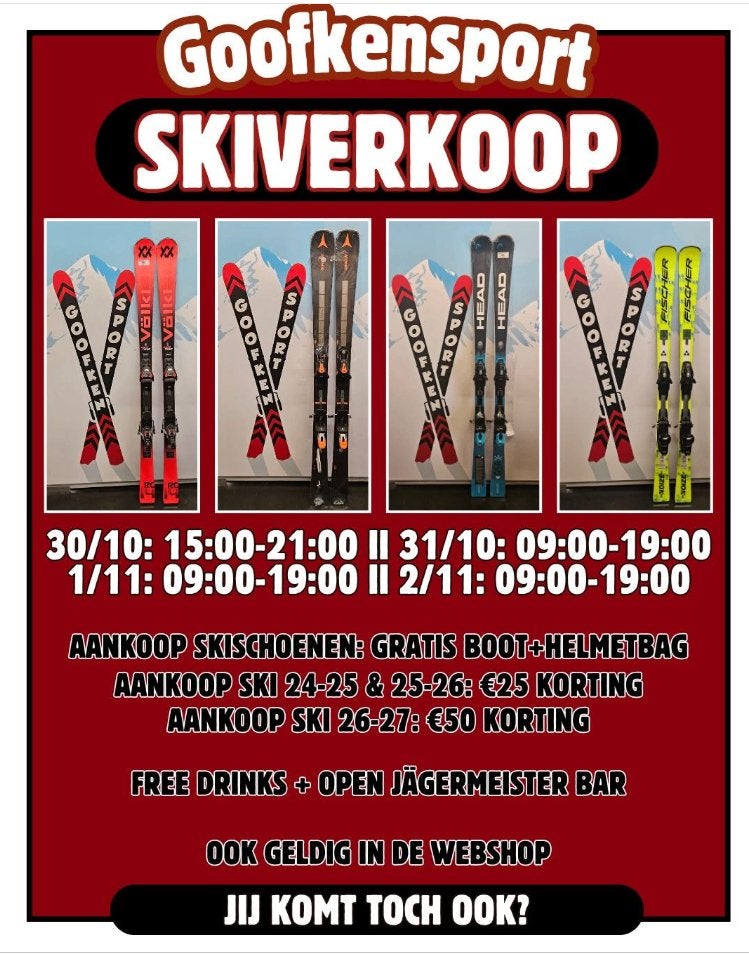 GOOFKENSPORT ACTIE WEEKEND WINKEL + ONLINE SHOP 31/10-02/11, Sport en Fitness, Overige merken, 160 tot 180 cm, Nieuw, Ophalen of Verzenden