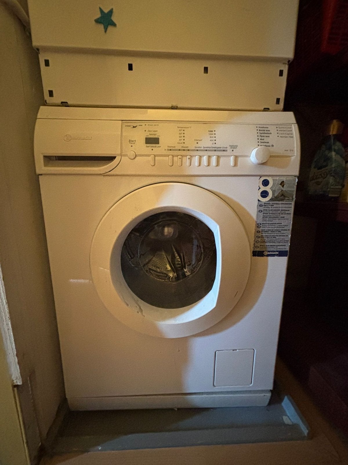 Bauknecht wasmachine - gratis, Ophalen, Gebruikt, Voorlader, 85 tot 90 cm