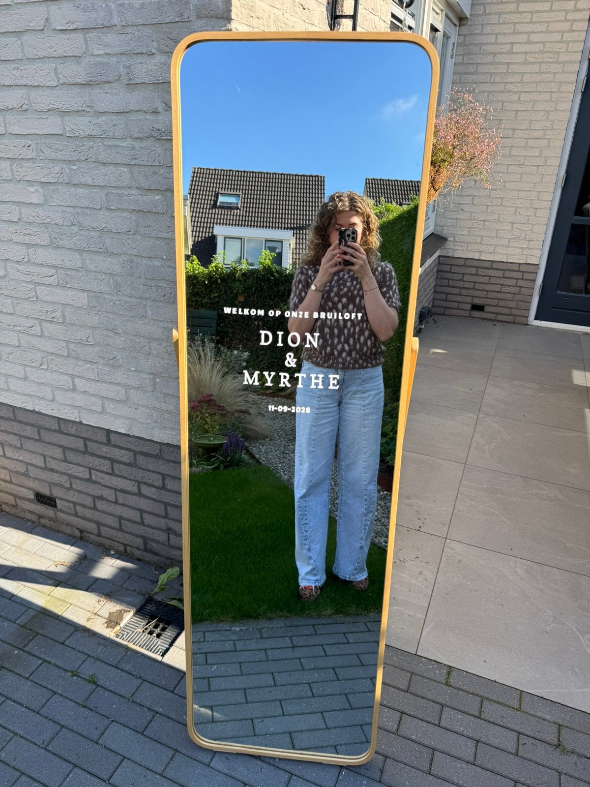 Grote staande spiegel