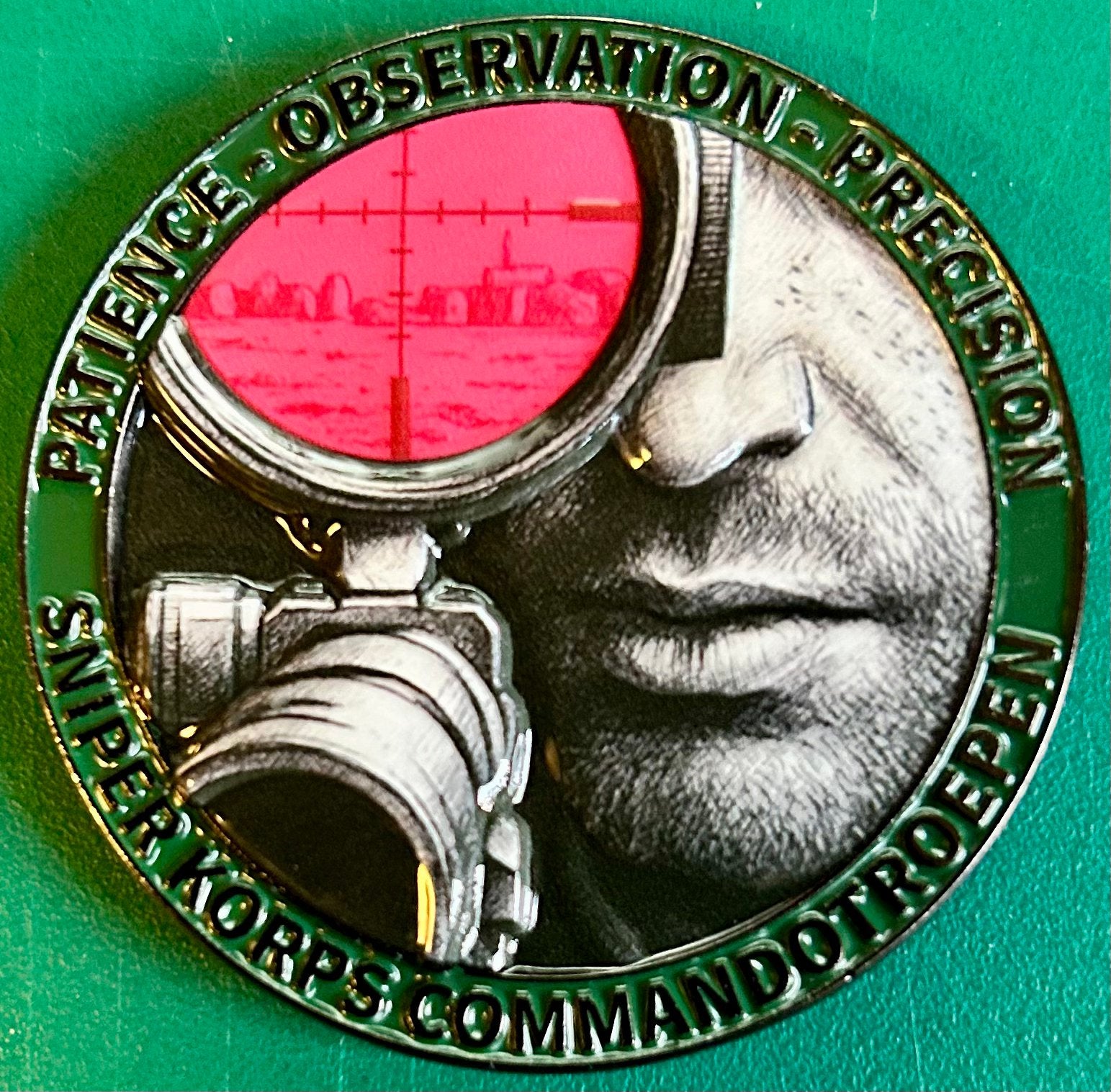 4 genummerde coins Korps Commandotroepen, Ophalen of Verzenden, Landmacht, Nederland, Embleem of Badge
