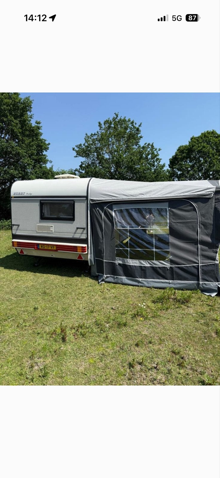 Hobby prestige caravan met voortent en mover!, Rondzit, Hobby, Omvormbare zithoek, Particulier