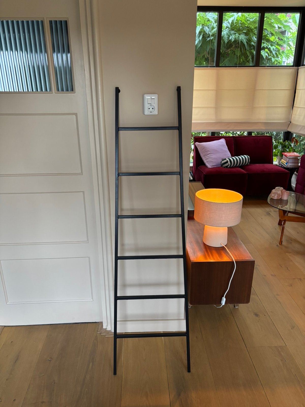 Decoratieve ladder | metaal | mat zwart | decoratie, Ophalen, Zo goed als nieuw