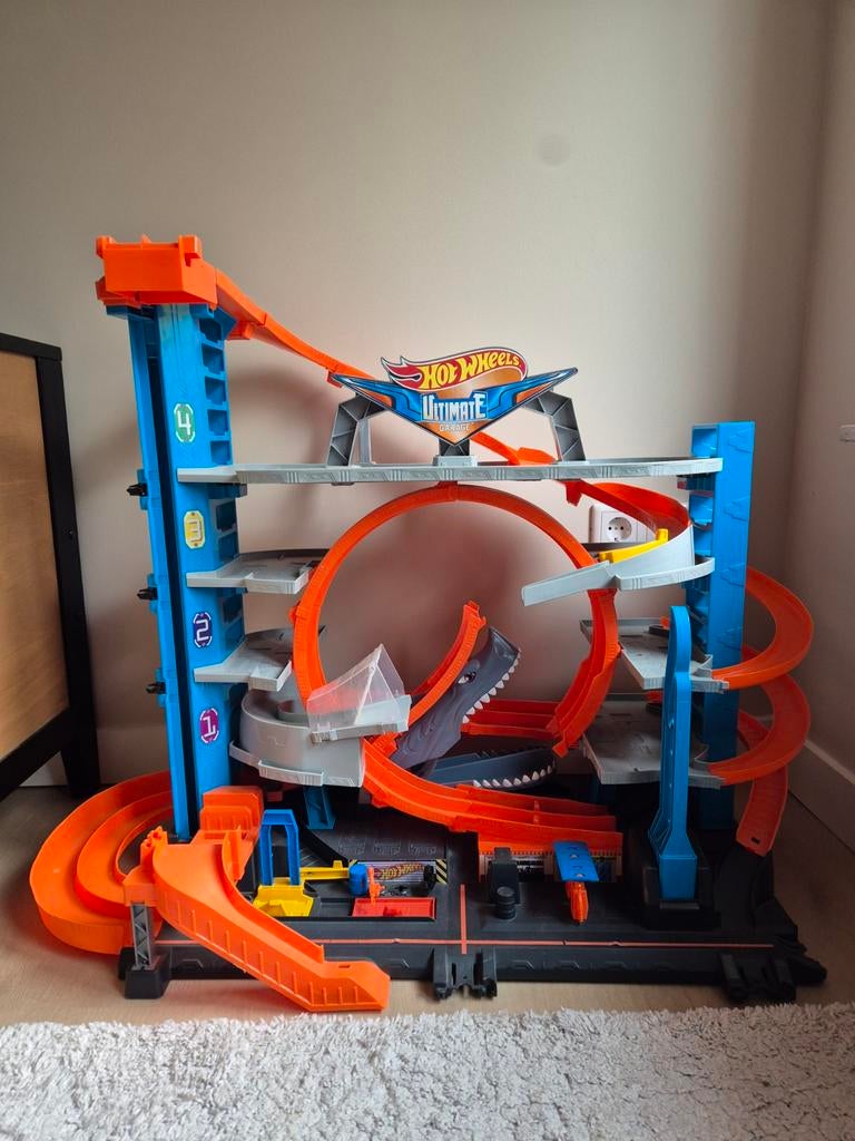 Hot Wheels Ultimate Garage - Grootse Racebaan met Haai, Kinderen en Baby's, Speelgoed | Racebanen, Ophalen, Hot Wheels, Handmatig