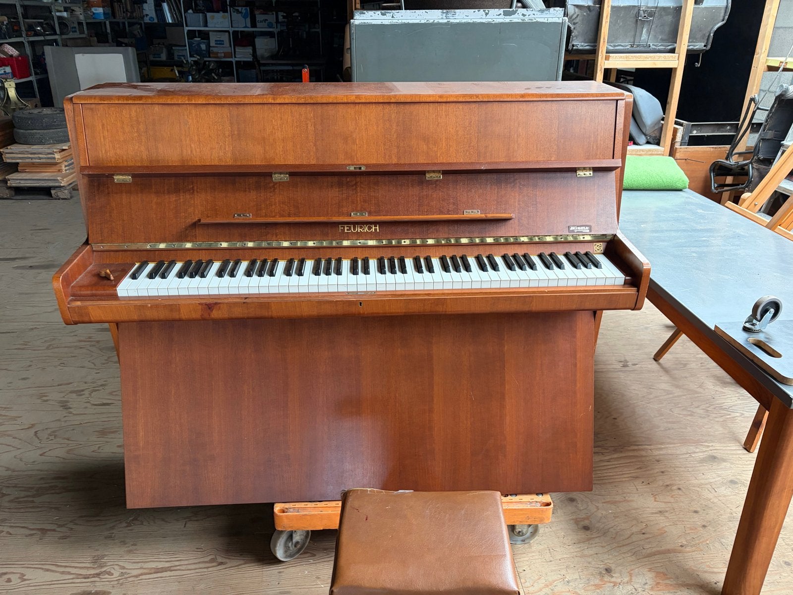 Feurich Piano - Gebruikt, Goede Staat, Ophalen, Gebruikt, Bruin, Piano