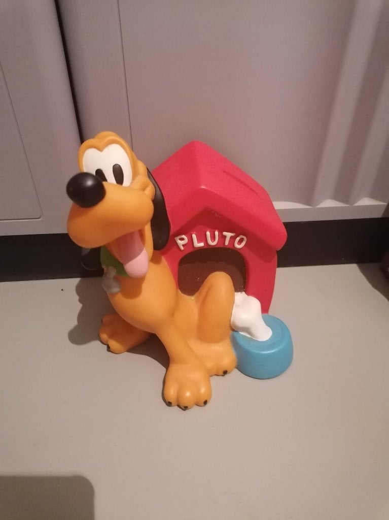 Spaarpot pluto disney, Ophalen, Goofy of Pluto, Zo goed als nieuw, Beeldje of Figuurtje