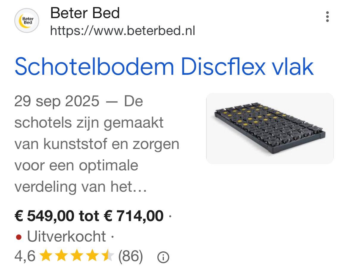2x schotel/bedbodem discflex vlak 90x200, Ophalen, 90 cm, Eenpersoons, Zo goed als nieuw