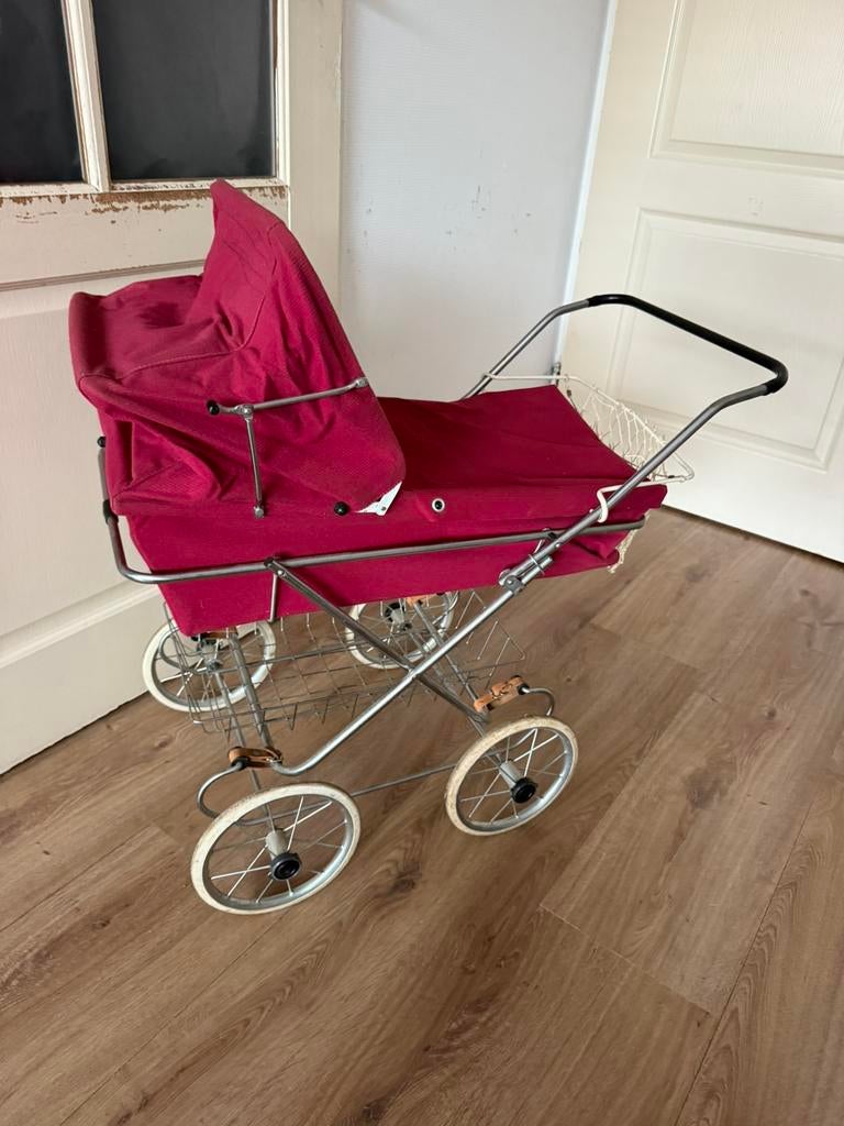 retro vintage rode poppenwagen, Ophalen, Gebruikt, Overige typen