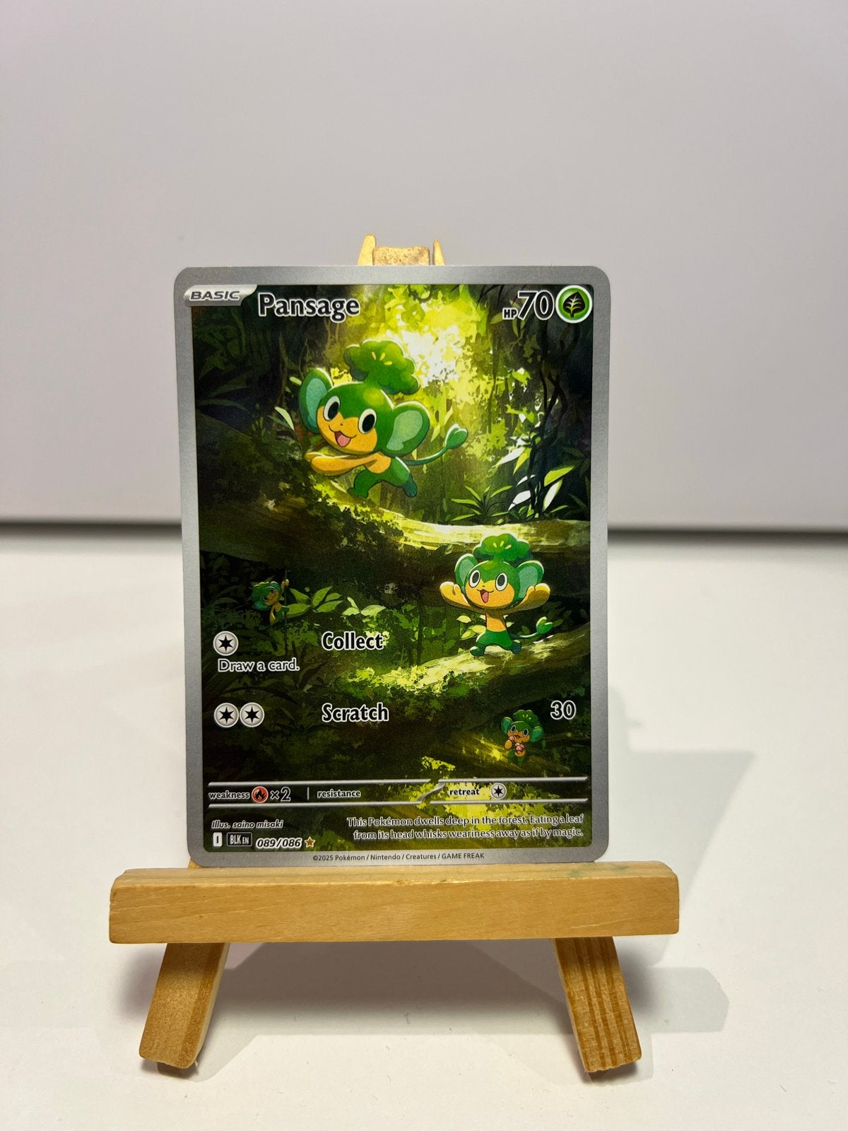 Pansage Pokémon Kaart - Nieuwstaat, Ophalen of Verzenden, Zo goed als nieuw, Losse kaart