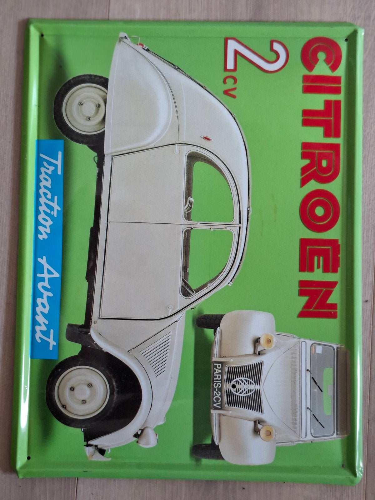 Citroën 2CV en Traction Avant metalen reclamebord, Ophalen of Verzenden, Gebruikt, Auto's