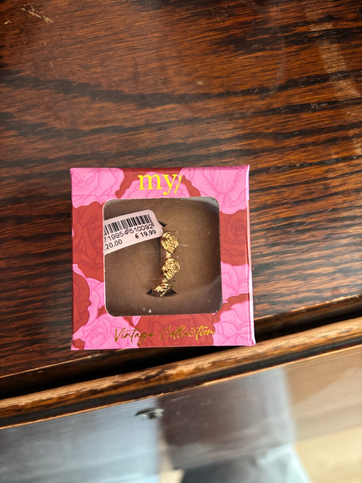 Nieuwe MyJewellery rozen ring goudkleurig met prijskaartje, Overige materialen, Nieuw, Ophalen of Verzenden, 17 tot 18