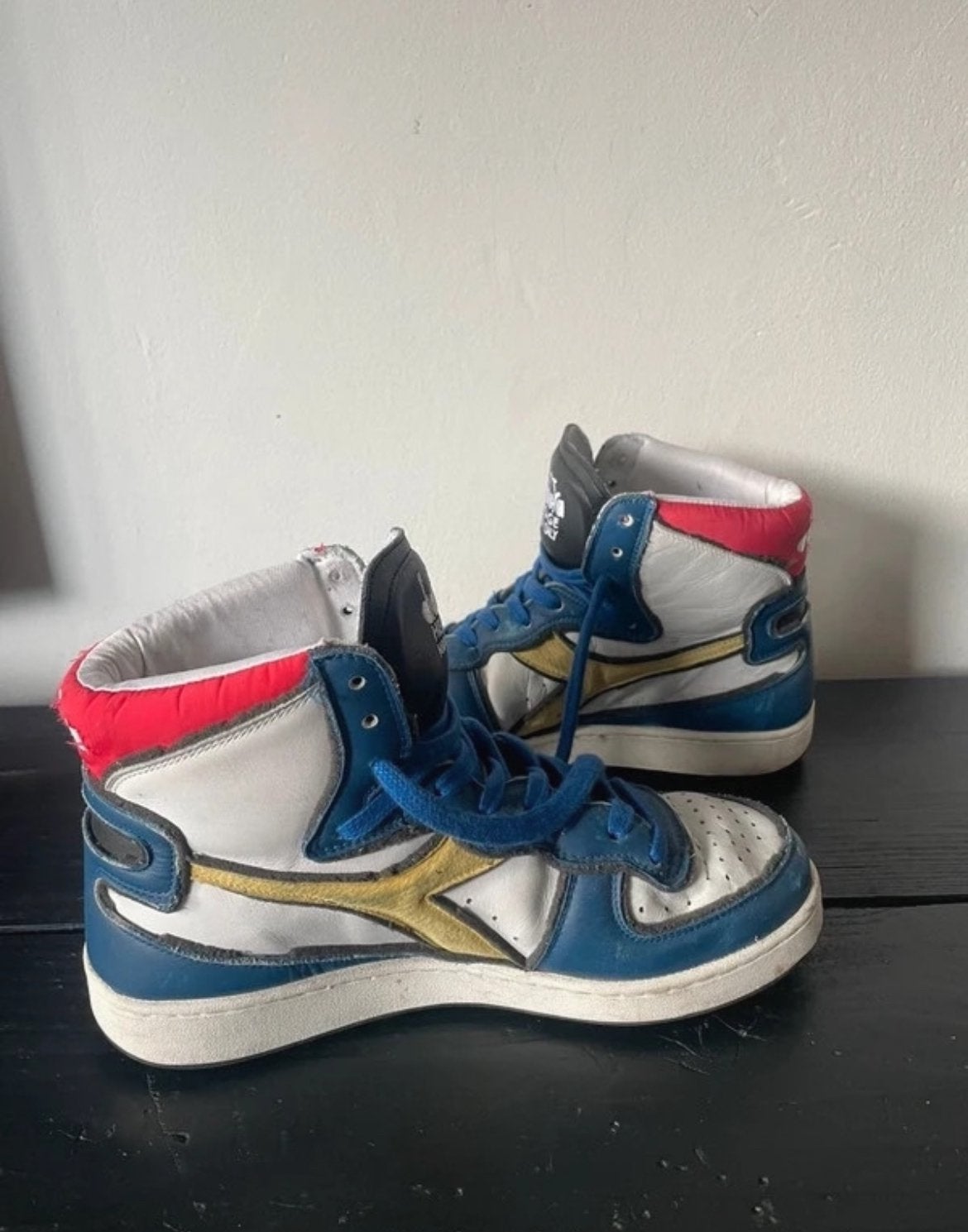 Diadora Heritage Mi Basket Used Look — Dessau Multicolor, Ophalen of Verzenden, Zo goed als nieuw, Wit