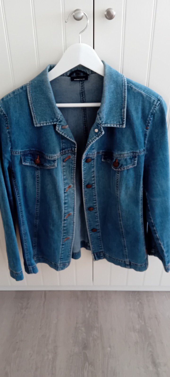 Heel mooi spijkerjasje merk Bianca maat 42, Ophalen of Verzenden, Zo goed als nieuw, Maat 42/44 (L), Blauw
