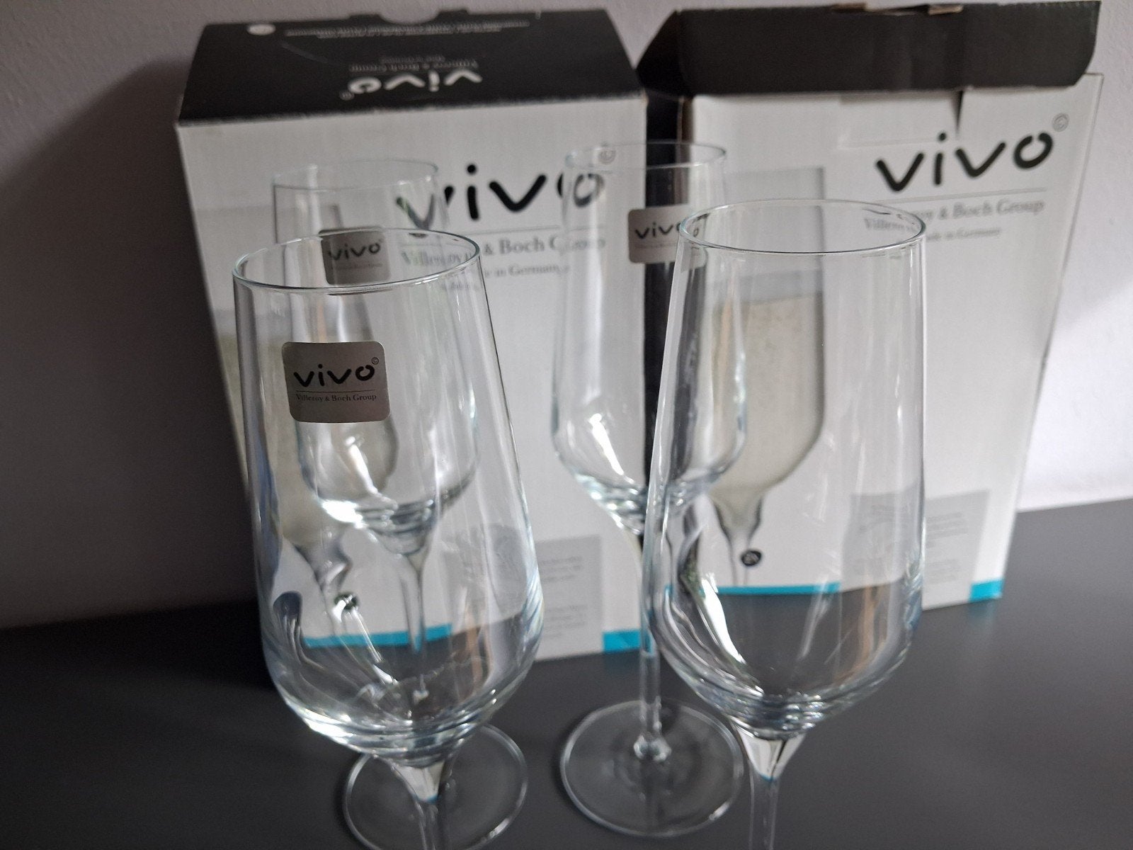 Vivo Villeroy & Boch Group champagneglazen - 4 stuks, Nieuw, Ophalen of Verzenden, Overige merken, Glas