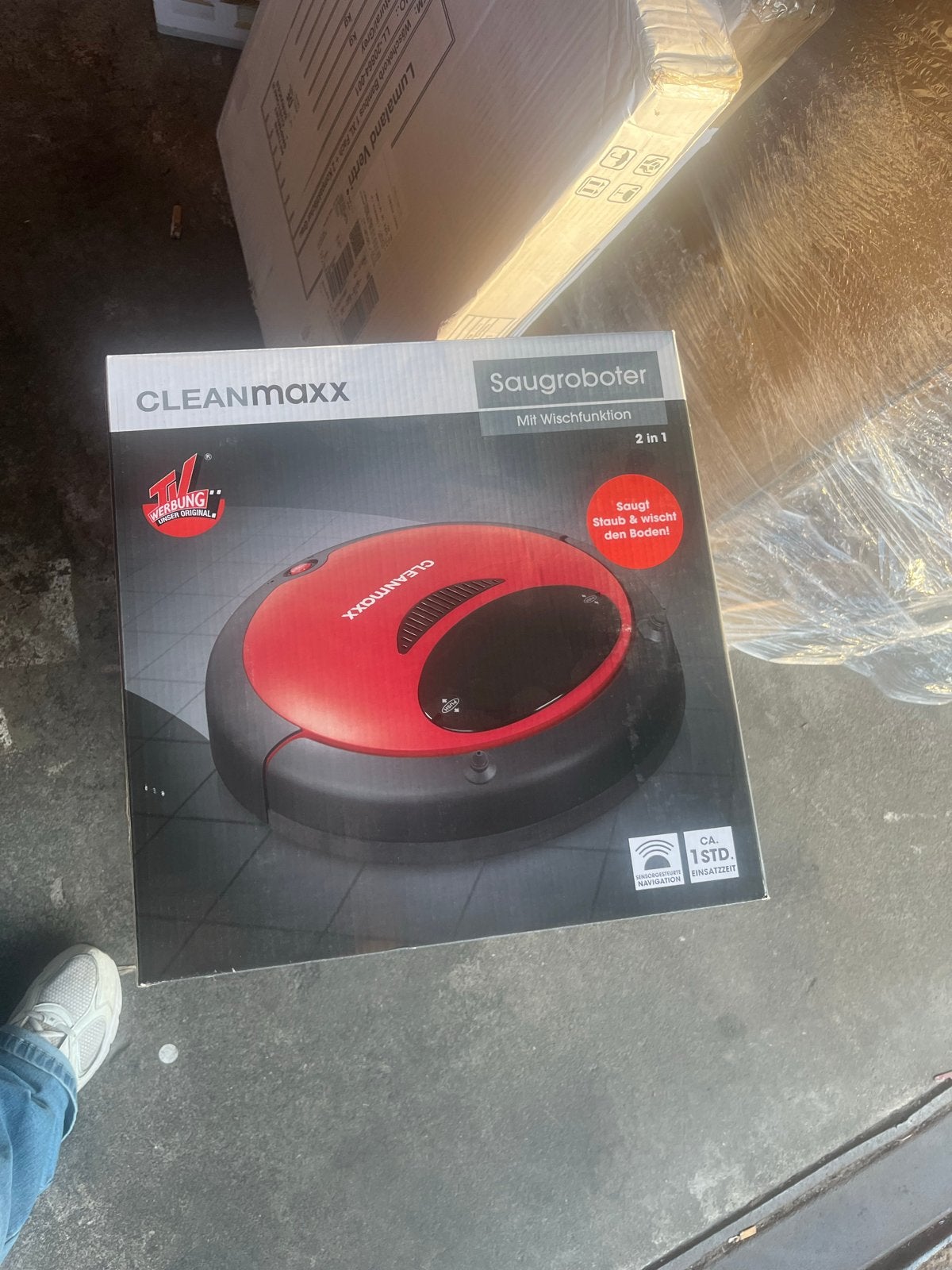 CLEANmaxx Robotstofzuiger met dweilfunctie - Nieuw in doos, Witgoed en Apparatuur, Ophalen, Overige merken, Dweilfunctie, Robotstofzuiger