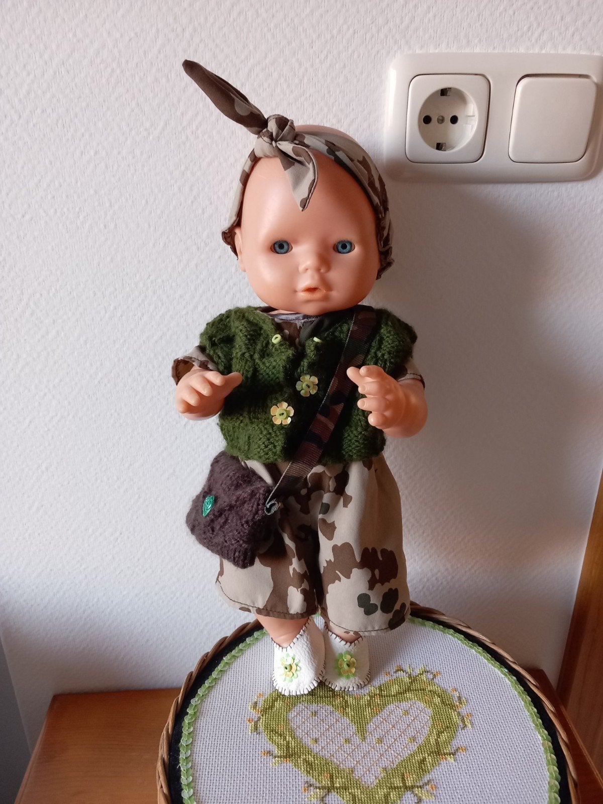 Zelfgemaakte poppenkleertjes voor pop 36 cm 5 delig., Kinderen en Baby's, Ophalen of Verzenden, Nieuw, Babypop