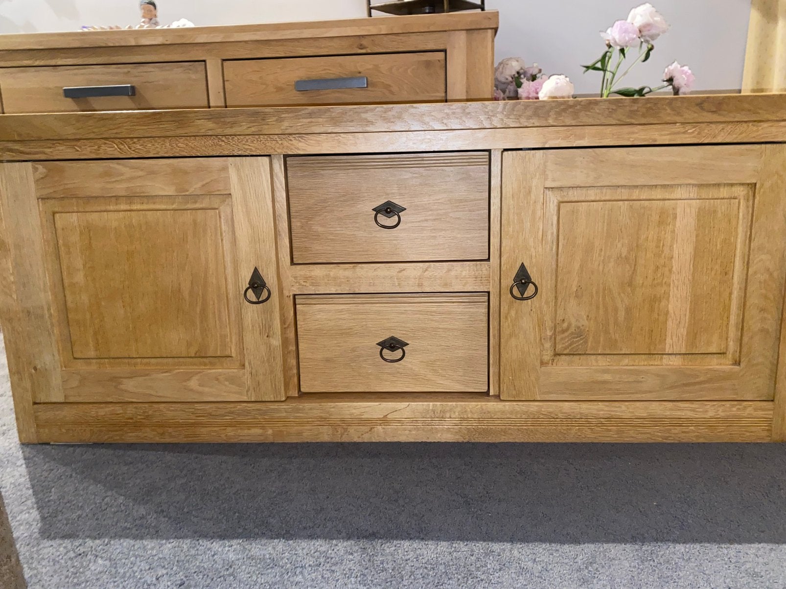 Prachtige massief eiken tv kast, Huis en Inrichting, Kasten | Dressoirs, Ophalen, Zo goed als nieuw, 50 tot 75 cm, 100 tot 150 cm
