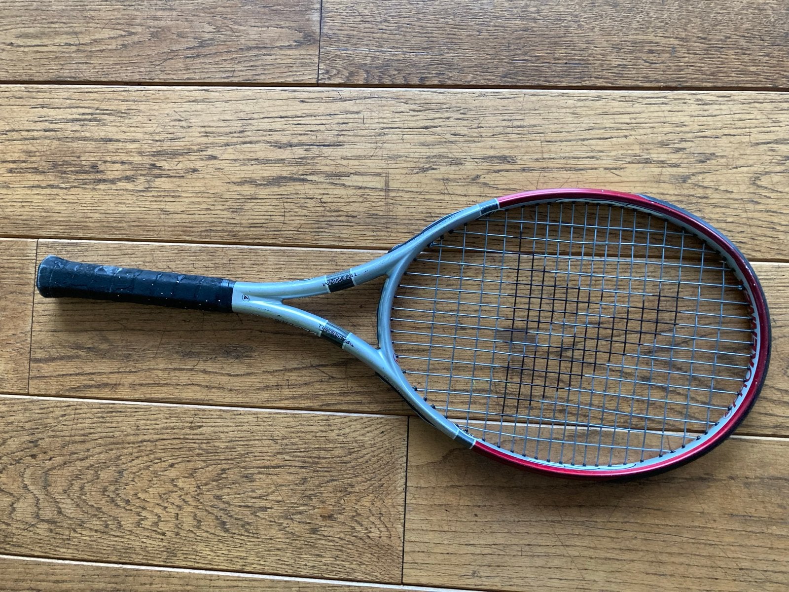 Tecno Pro Titanium Tennisracket met tas voor 2rack, Ophalen of Verzenden, Gebruikt, Racket, Overige merken