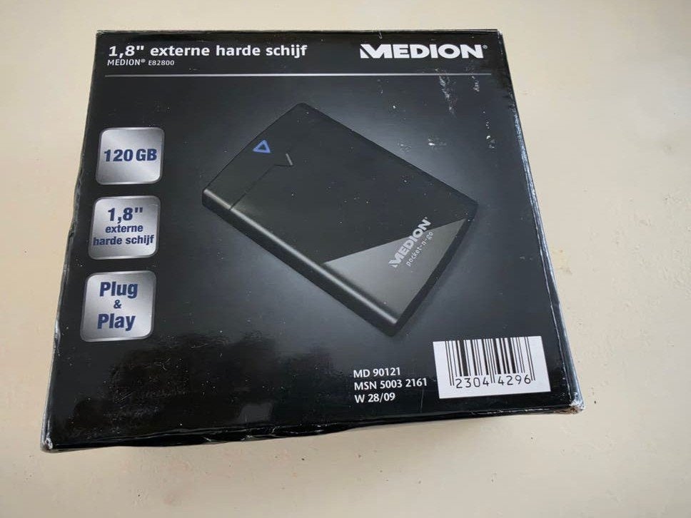 Medion Externe Harde Schijf 120GB USB 2.0, Server, HDD, Ophalen of Verzenden, 120 GB