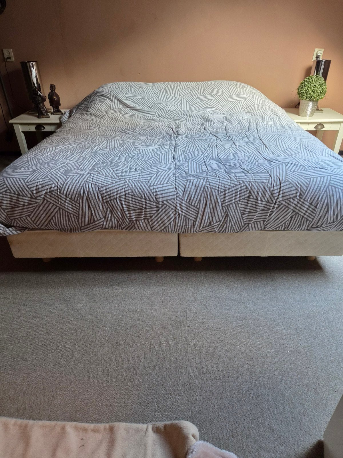 Boxspring 180x200 of 2x 90x200, Ophalen, Gebruikt, Tweepersoons, 180 cm
