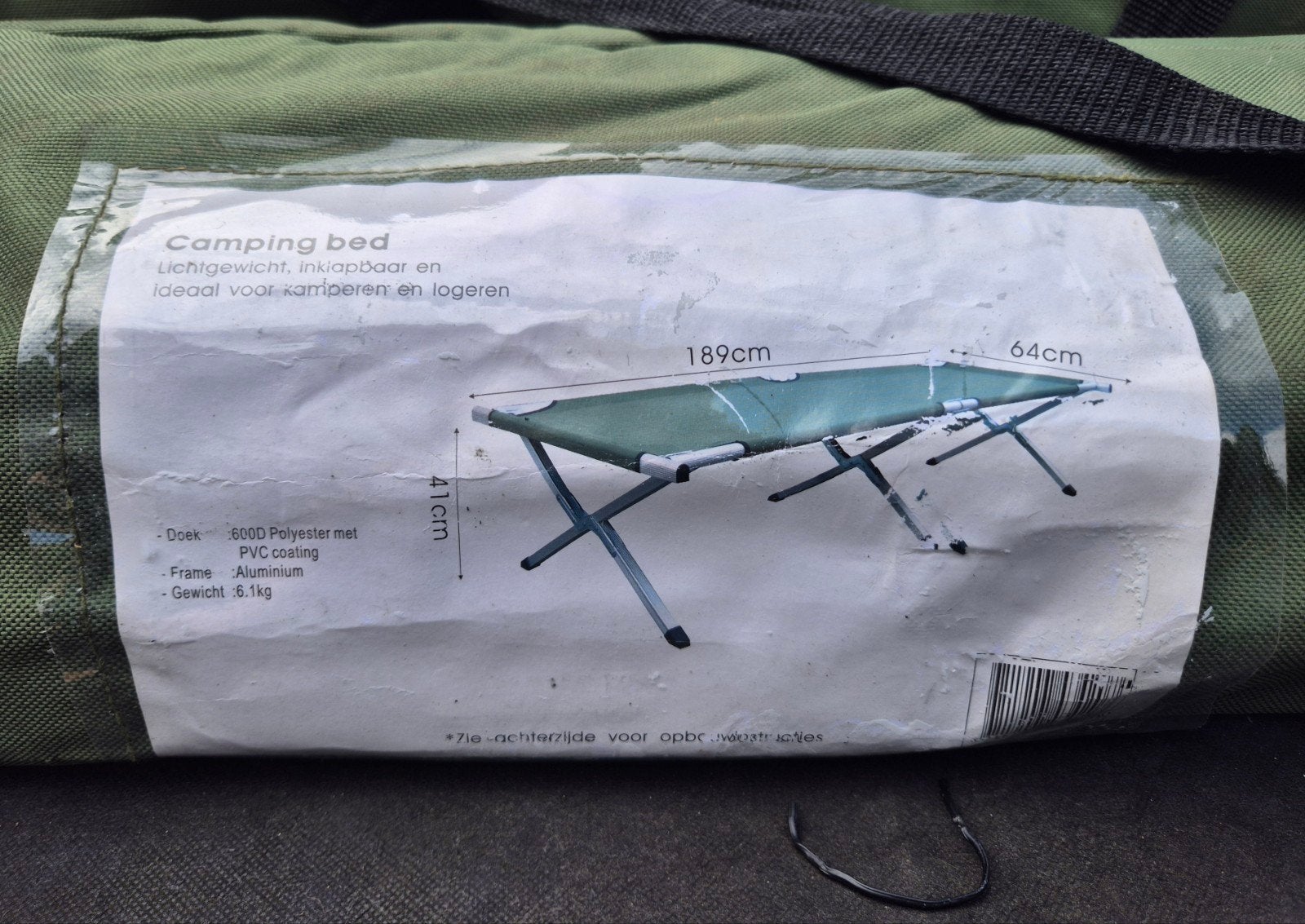 2x Aluminium Veldbed/Campingbed – Lichtgewicht & Inklapbaar, Caravans en Kamperen, Kampeermeubelen, Ophalen, Gebruikt, Overige