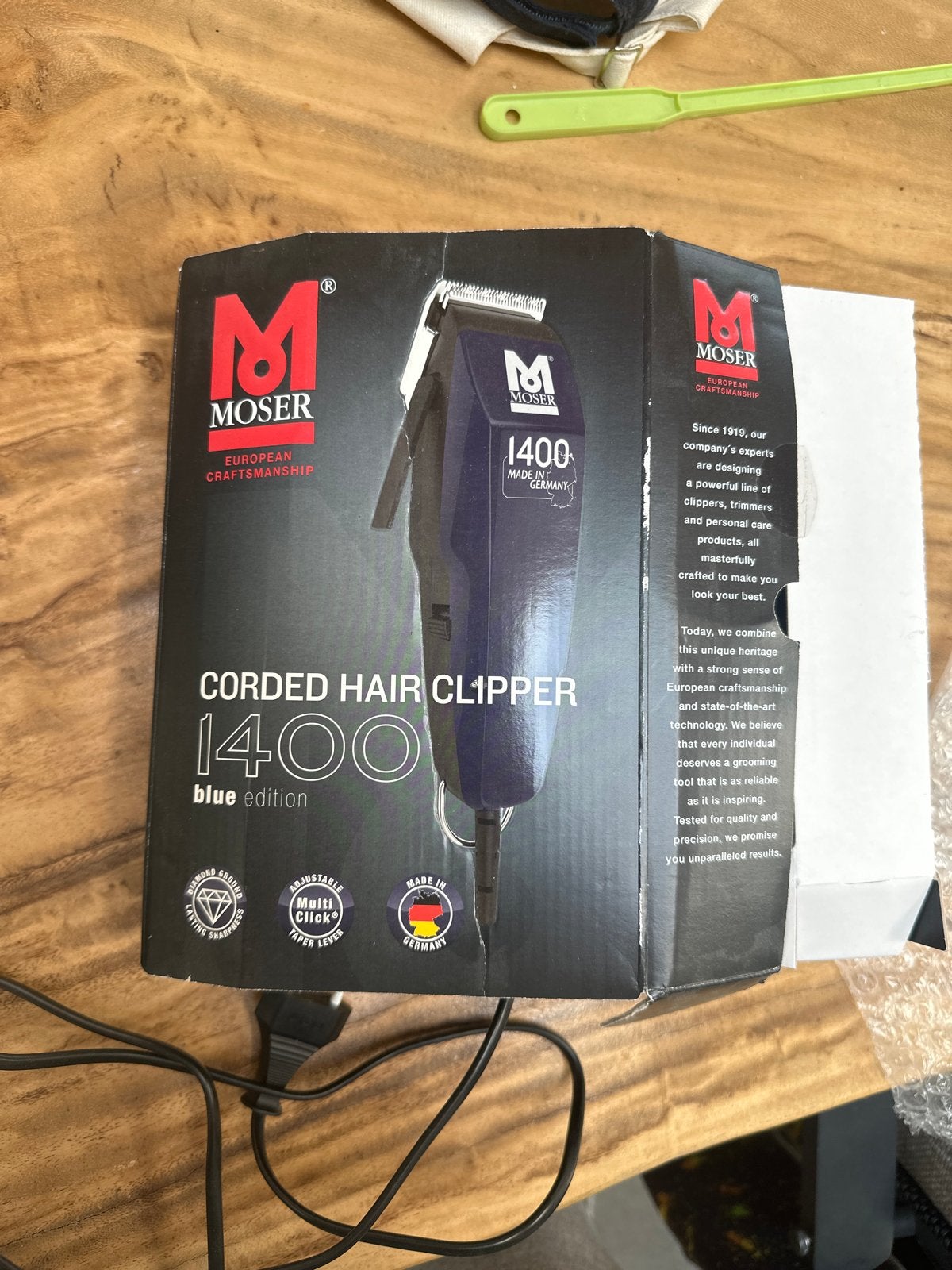 Moser 1400 Blue Edition Bedrade Tondeuse, Ophalen of Verzenden, Zo goed als nieuw, Haarverzorging