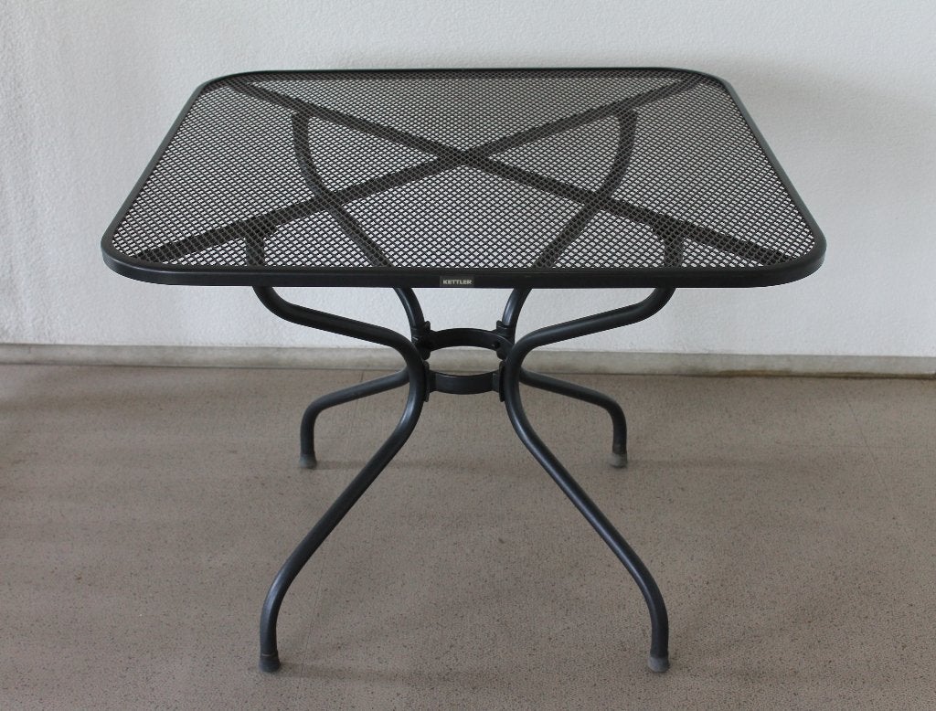 KETTLER tuintafel strekmetaal, terrastafel, tafel 90x90 cm, Tuin en Terras, Ophalen, Gebruikt, Vierkant, Metaal