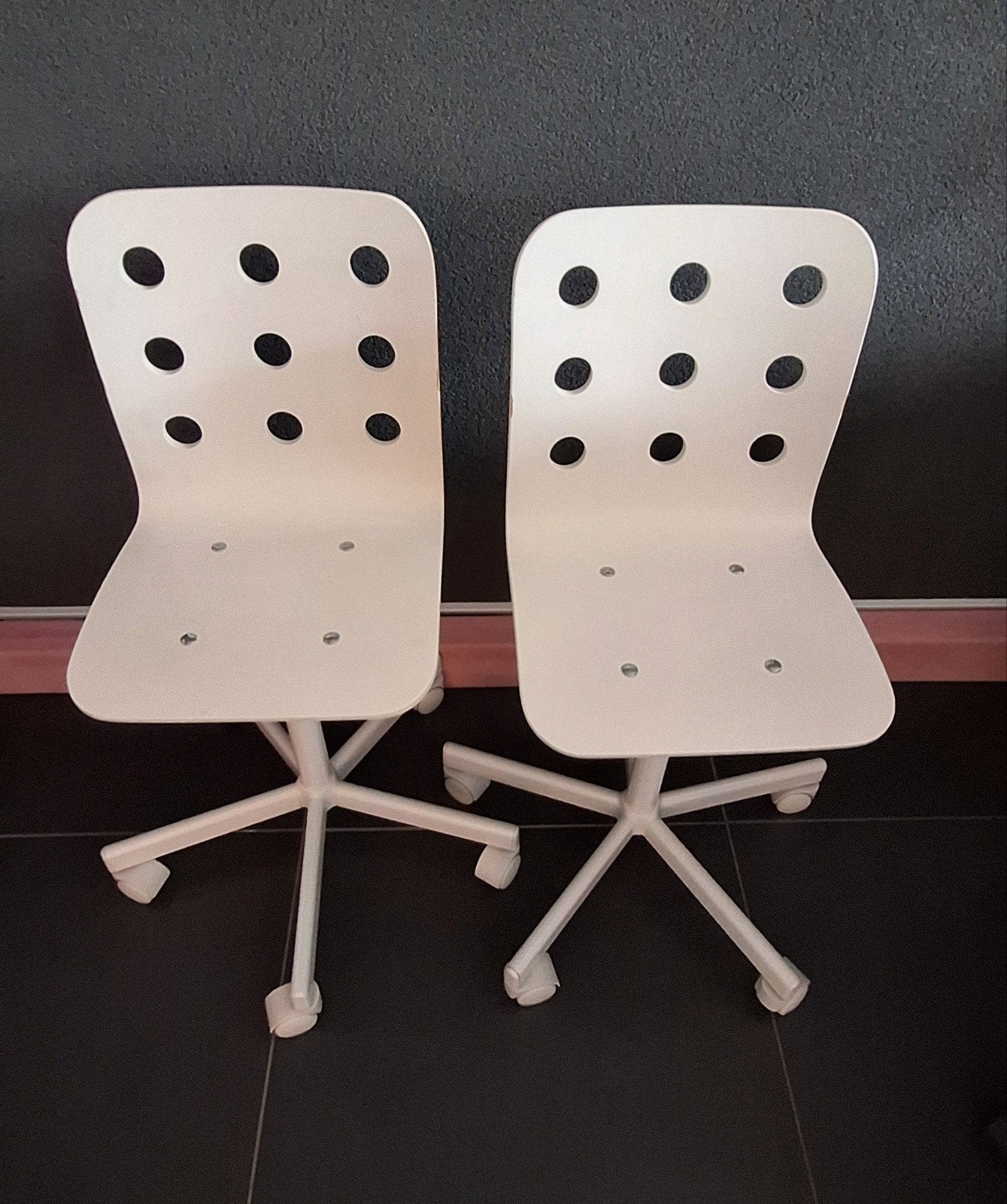 2x IKEA Jules Bureaustoel - Wit, Ophalen, Gebruikt, Wit, Bureaustoel