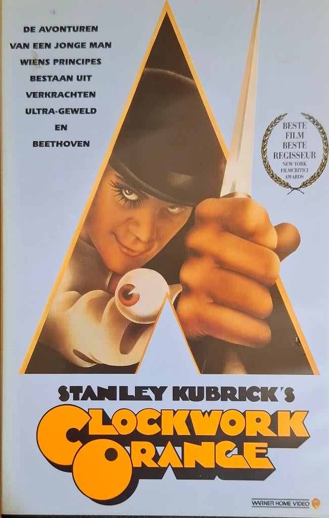 A Clockwork Orange - VHS - Warner Bros #01031, Vanaf 16 jaar, Ophalen of Verzenden, Zo goed als nieuw, Thrillers en Misdaad