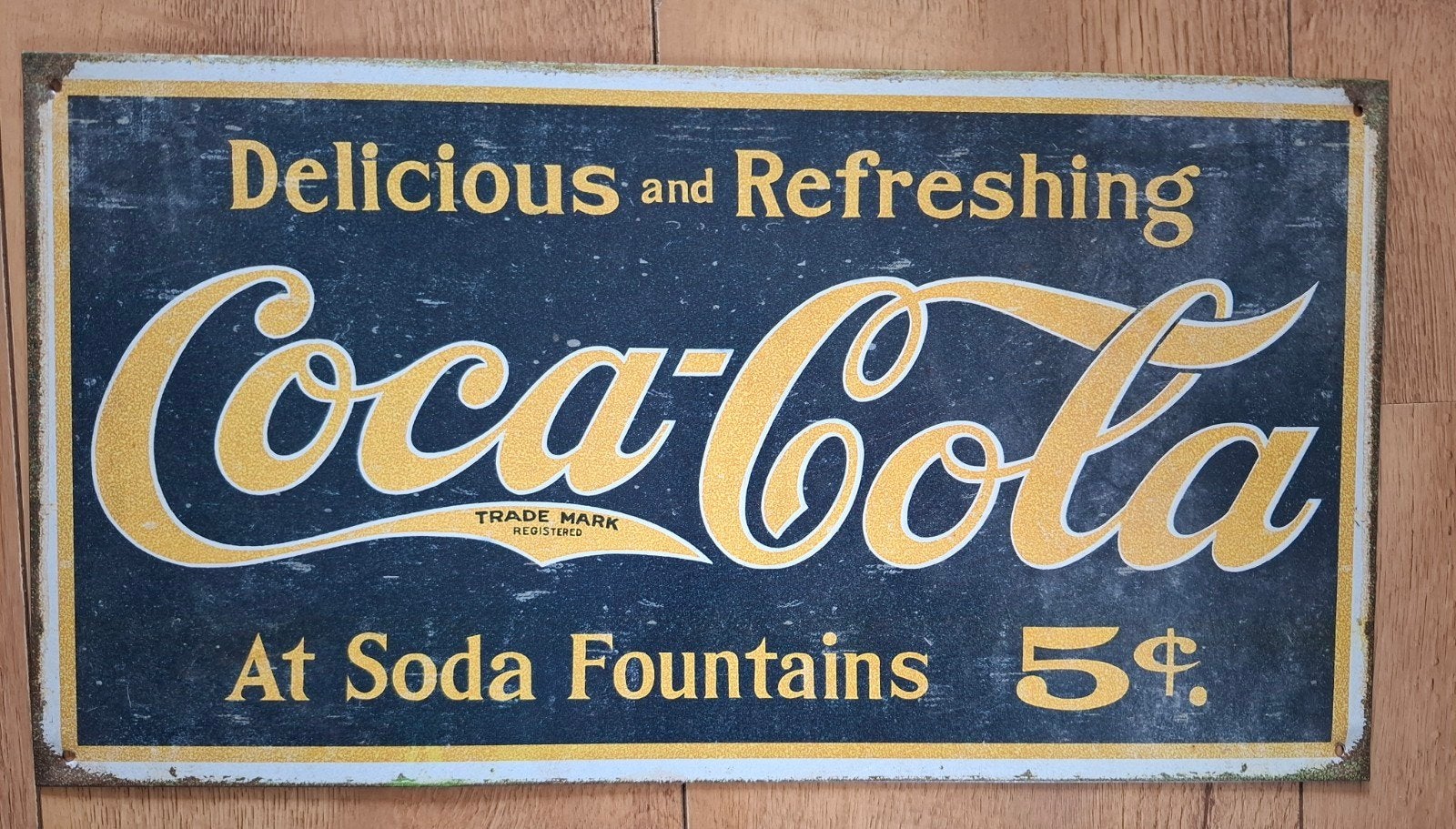 Coca-Cola metalen wandbord, Ophalen, Metaal, Zo goed als nieuw, Wandbord of Wandpaneel