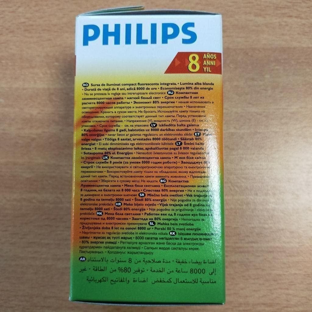 Philips Amiance soft spaarlamp - doos 6 stuks, Huis en Inrichting, Lampen | Losse lampen, Ophalen, Nieuw, E27 (groot), Led-lamp