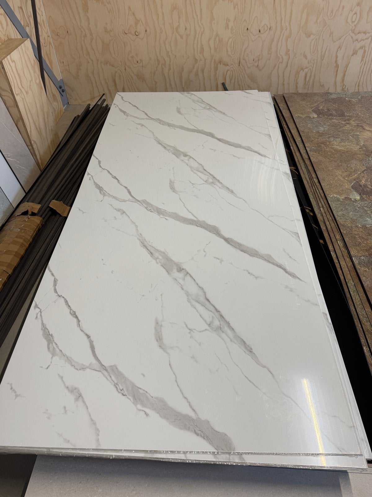 Wit marmer SPC/PVC wandpaneel, Ophalen of Verzenden, Nieuw